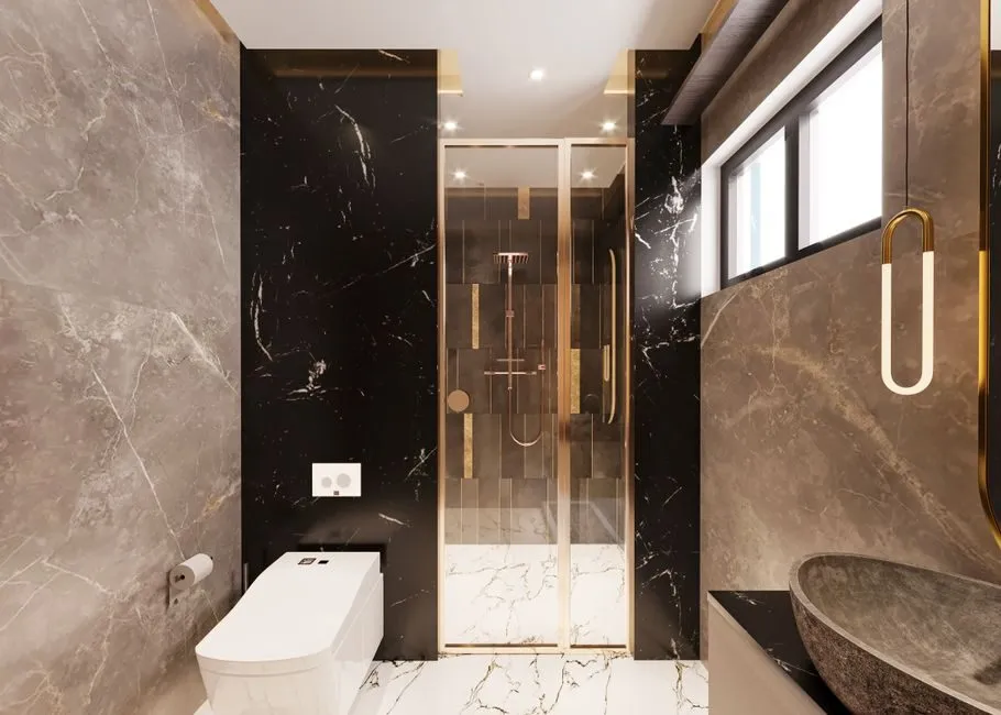 Nhà vệ sinh riêng biệt trong thiết kế biệt thự